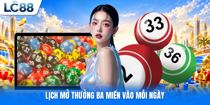Lịch mở thưởng ba miền vào mỗi ngày